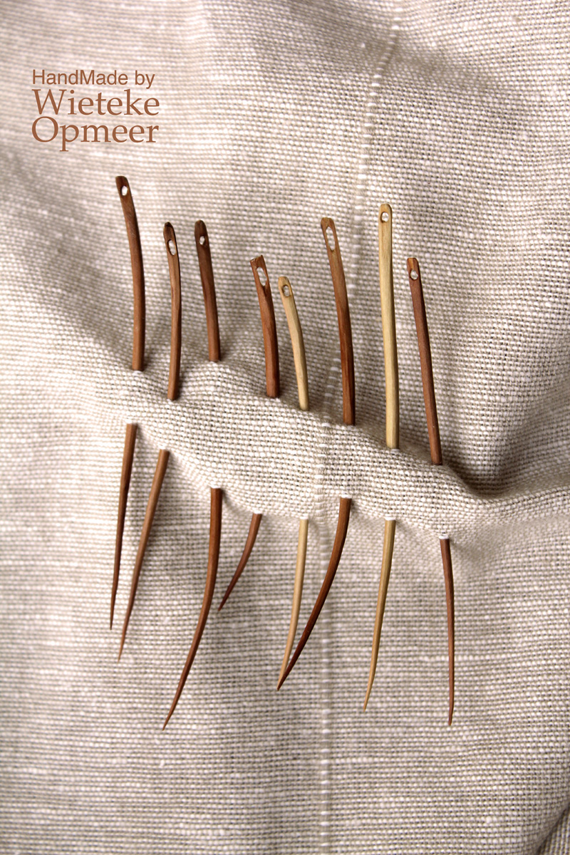 various thorn needles made from a rare subspecies of the Hawthorn